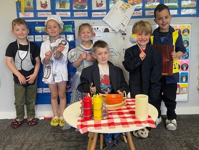 Children dressed up in costumes